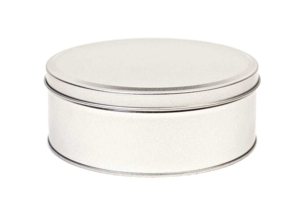 Round Tin Box with Slip Lid