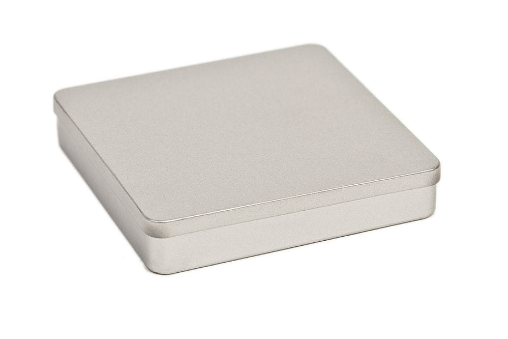 Square chocolate tin