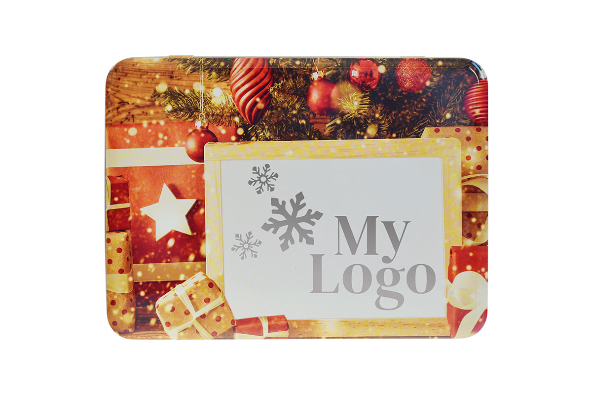 Premium Custom Christmas Tin – Branded Gift Packaging