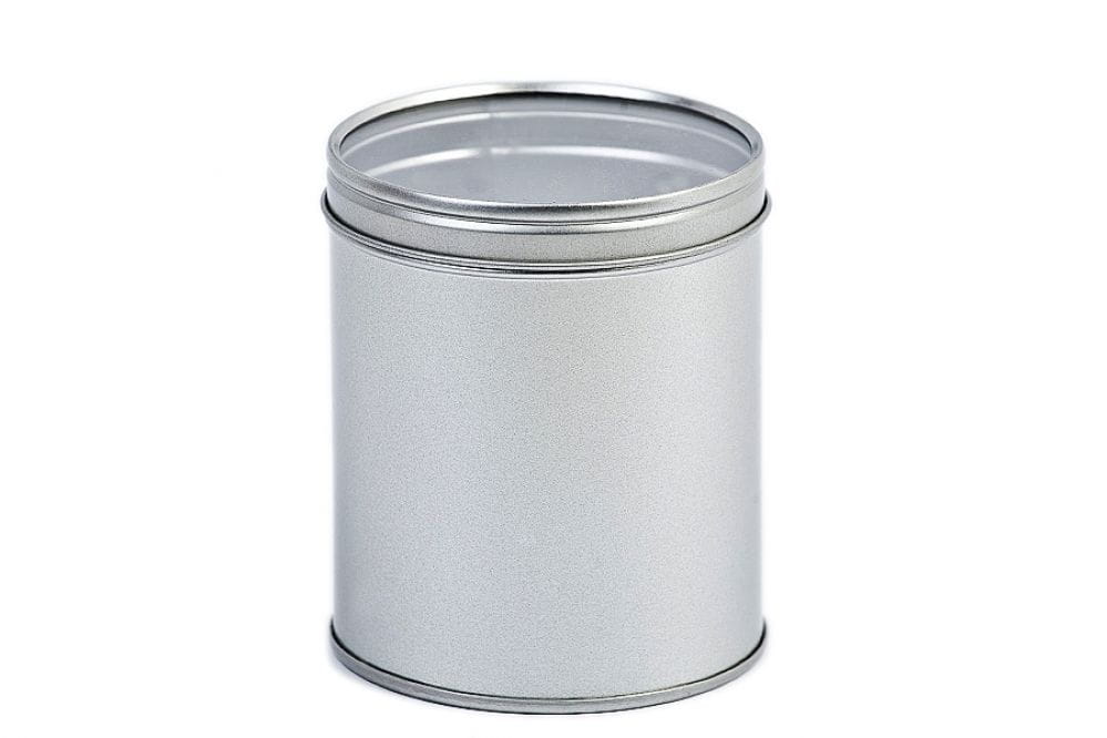 round tin case