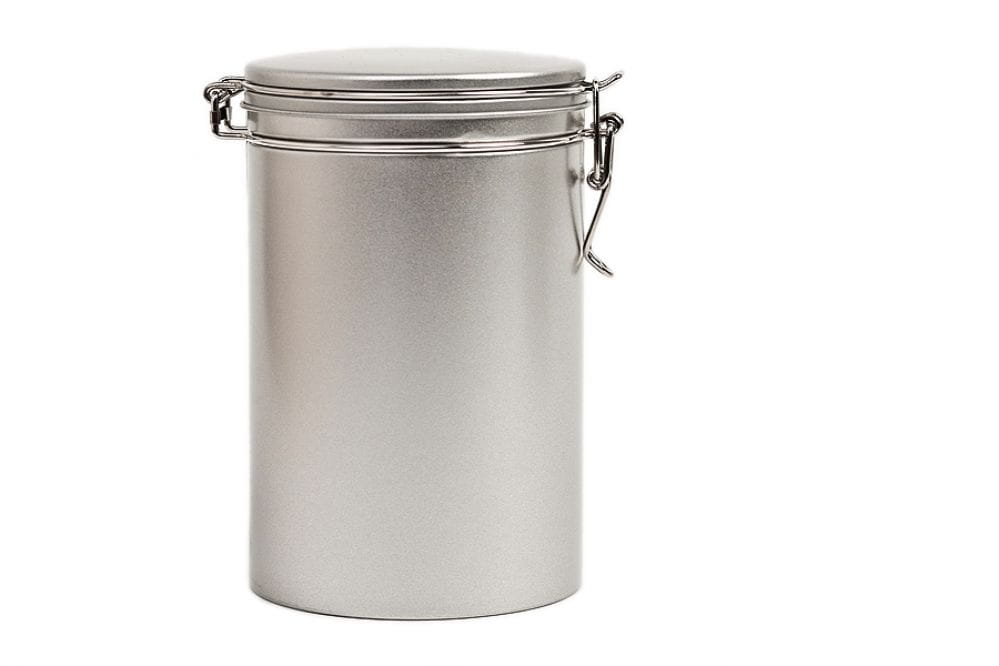 coffee tin, round